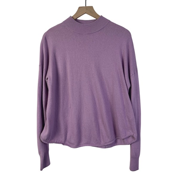 Madewell Women's Medium Minimalist Purple Mock Neck Long Sleeve Sweater Pullover - Picture 1 of 8